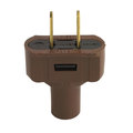 Leviton Plug Flat 2W 1-15P Brown C20-48643-000
